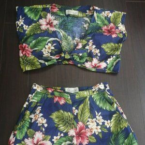 Tara Starlet Hawaiian Mix and Match Playsuit Set Tropical Pinup 50s Tiki